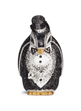 Main View - Click To Enlarge - JUDITH LEIBER - 'Penguin Alfred' crystal pavé minaudière
