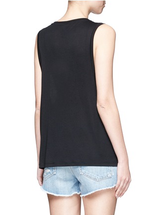 Back View - Click To Enlarge - TOPSHOP - Logo print dropped armseye tank top