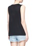 Back View - Click To Enlarge - TOPSHOP - Logo print dropped armseye tank top