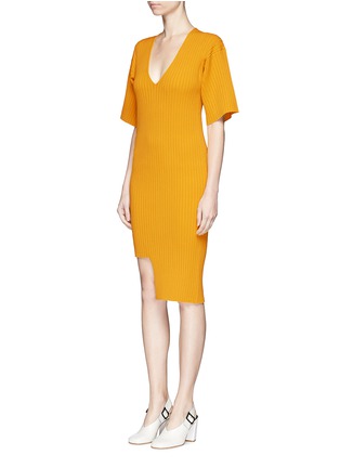 Front View - Click To Enlarge - STELLA MCCARTNEY - Chunky rib knit dress