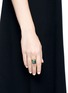 Figure View - Click To Enlarge - RINGLY - 'Into the Woods' emerald activity tracking ring