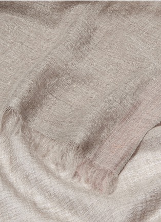Detail View - Click To Enlarge - KASHMIRLOOM - Metallic trim cashmere scarf