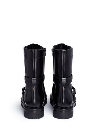 Back View - Click To Enlarge -  - 'Rockstud' leather combat boots