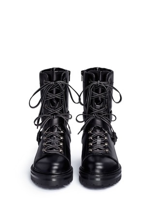 Front View - Click To Enlarge -  - 'Rockstud' leather combat boots