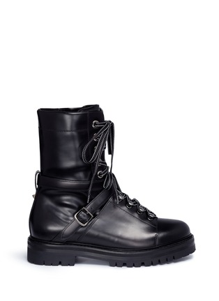 Main View - Click To Enlarge -  - 'Rockstud' leather combat boots