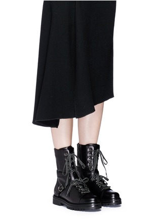 Figure View - Click To Enlarge -  - 'Rockstud' leather combat boots
