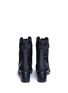Back View - Click To Enlarge - VALENTINO GARAVANI - Ribbon lace-up nappa leather ballerina boots