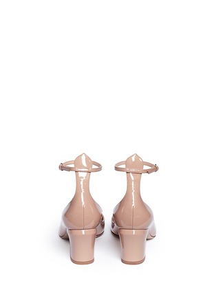 Back View - Click To Enlarge - VALENTINO GARAVANI - 'Tan-Go' ankle strap patent leather pumps