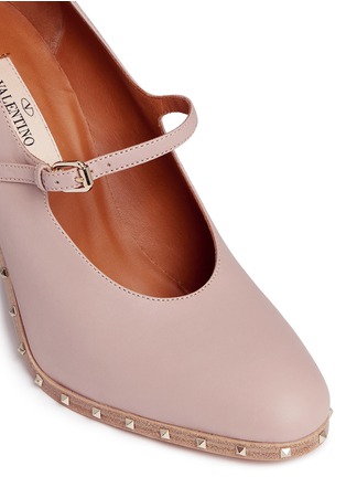 Detail View - Click To Enlarge - VALENTINO GARAVANI - 'Rockstud' leather Mary Jane pumps