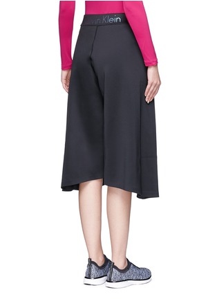 Back View - Click To Enlarge - CALVIN KLEIN PERFORMANCE - Uneven hem bonded jersey performance culottes