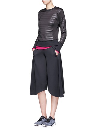 Figure View - Click To Enlarge - CALVIN KLEIN PERFORMANCE - Uneven hem bonded jersey performance culottes