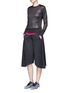 Figure View - Click To Enlarge - CALVIN KLEIN PERFORMANCE - Uneven hem bonded jersey performance culottes