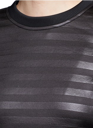 Detail View - Click To Enlarge - CALVIN KLEIN PERFORMANCE - Glossy stripe bonded jersey sweatshirt