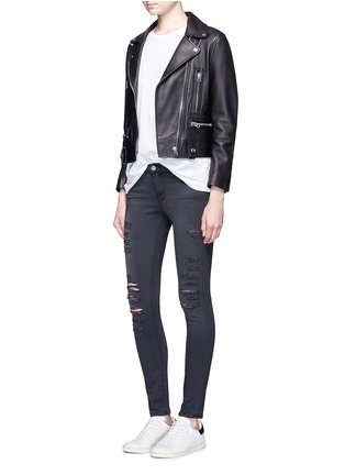 Figure View - Click To Enlarge - FRAME - 'Le Skinny de Jeanne' distressed jeans