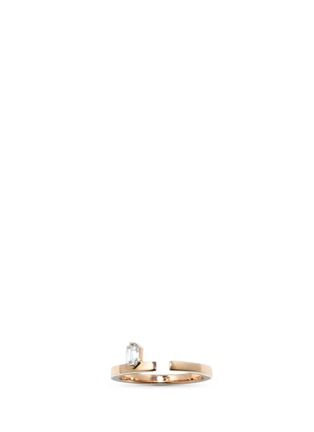 Main View - Click To Enlarge - DAUPHIN - 'Disruptive' emerald cut diamond 18k rose gold ring
