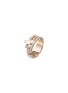 Main View - Click To Enlarge - DAUPHIN - 'Disruptive' pavé diamond 18k rose gold three tier ring