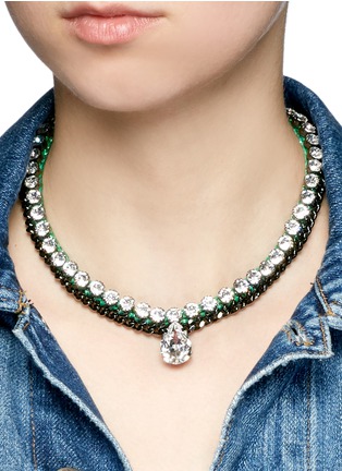 Figure View - Click To Enlarge - VENESSA ARIZAGA - 'Konichiwa' Swarovski crystal necklace