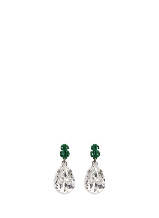 Main View - Click To Enlarge - VENESSA ARIZAGA - 'Bitch Better Have My $$$' Swarovski crystal earrings