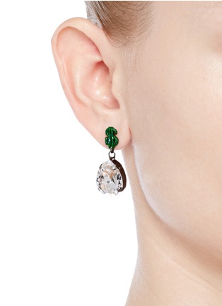 Figure View - Click To Enlarge - VENESSA ARIZAGA - 'Bitch Better Have My $$$' Swarovski crystal earrings