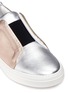 Detail View - Click To Enlarge - PIERRE HARDY - 'Slider' metallic leather slip-on sneakers