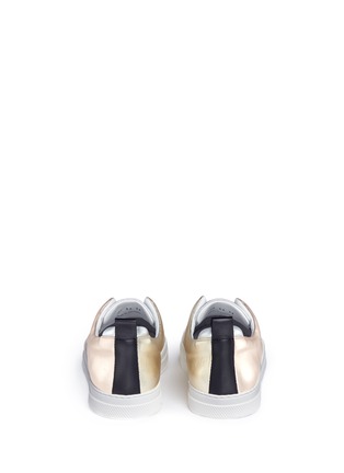 Back View - Click To Enlarge - PIERRE HARDY - 'Slider' metallic leather slip-on sneakers