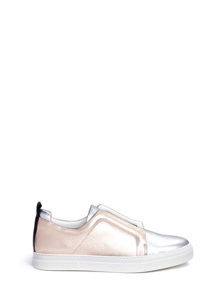 Main View - Click To Enlarge - PIERRE HARDY - 'Slider' metallic leather slip-on sneakers