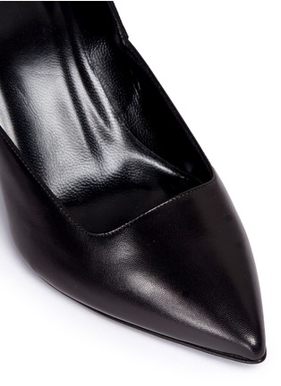 Detail View - Click To Enlarge - PIERRE HARDY - 'Blondie' metal heel suede and leather pumps