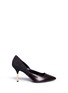 Main View - Click To Enlarge - PIERRE HARDY - 'Blondie' metal heel suede and leather pumps