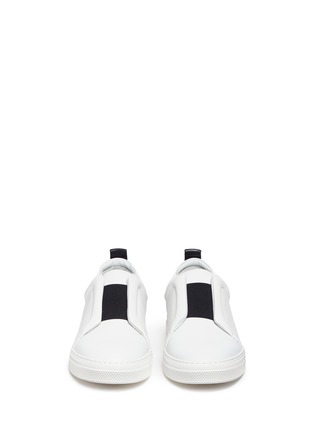 Front View - Click To Enlarge - PIERRE HARDY - 'Slider' leather slip-on sneakers