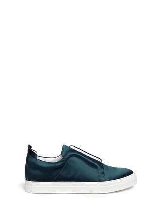 Main View - Click To Enlarge - PIERRE HARDY - 'Slider' satin slip-on sneakers