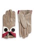 Main View - Click To Enlarge - MAISON FABRE - Eye patchwork lambskin leather short gloves