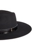 Detail View - Click To Enlarge - SENSI STUDIO - Croc embossed leather band wool felt hat