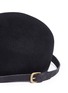 Detail View - Click To Enlarge - SENSI STUDIO - Stud leather band wool felt jockey cap