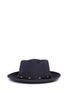 Main View - Click To Enlarge - SENSI STUDIO - Stud leather band wool felt hat