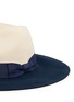 Detail View - Click To Enlarge - SENSI STUDIO - Grosgrain bow colourblock wool felt hat