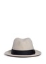 Main View - Click To Enlarge - SENSI STUDIO - Stud grosgrain bow wool felt fedora hat