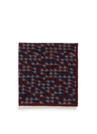 Main View - Click To Enlarge - ISAIA - Houndstooth print wool-silk pocket square