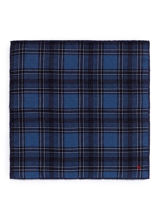 Detail View - Click To Enlarge - ISAIA - Tartan silk twill pocket square