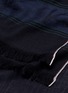 Detail View - Click To Enlarge - ISAIA - Logo jacquard stripe cashmere-silk scarf