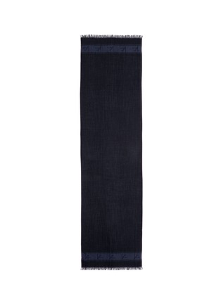 Main View - Click To Enlarge - ISAIA - Logo jacquard stripe cashmere-silk scarf