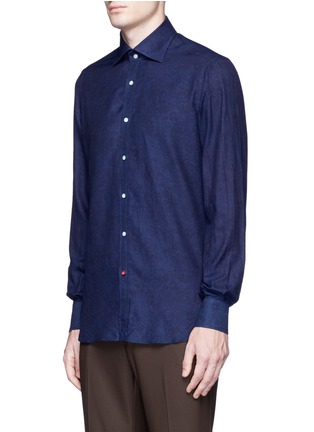 Front View - Click To Enlarge - ISAIA - 'Como' floral print cotton herringbone shirt