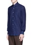 Front View - Click To Enlarge - ISAIA - 'Como' floral print cotton herringbone shirt