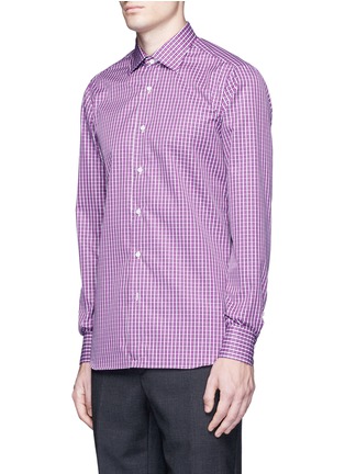 Front View - Click To Enlarge - ISAIA - 'Parma' check plaid cotton shirt