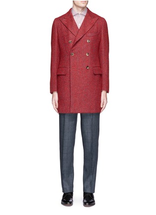 Main View - Click To Enlarge - ISAIA - 'Colorado' double breasted herringbone coat