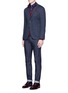 Figure View - Click To Enlarge - ISAIA - Windowpane check mock neck sweater