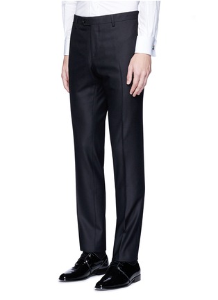 Detail View - Click To Enlarge - LARDINI - Diamond jacquard lapel wool tuxedo suit