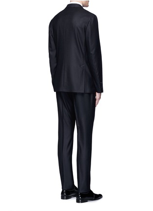 Back View - Click To Enlarge - LARDINI - Diamond jacquard lapel wool tuxedo suit