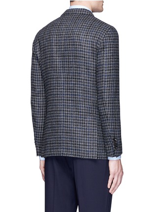 Back View - Click To Enlarge - LARDINI - Check plaid double breasted soft blazer