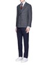 Figure View - Click To Enlarge - LARDINI - Check plaid double breasted soft blazer
