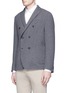 Front View - Click To Enlarge - LARDINI - Reversible double breasted wool-blend blazer